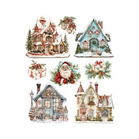 Transfer 25x30cm CHRISTMAS HOMES