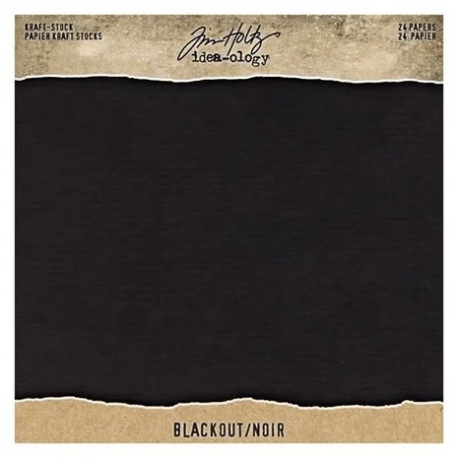 Tim Holtz® Ideaology: Kraft-Stock BLACK 24pcs.
